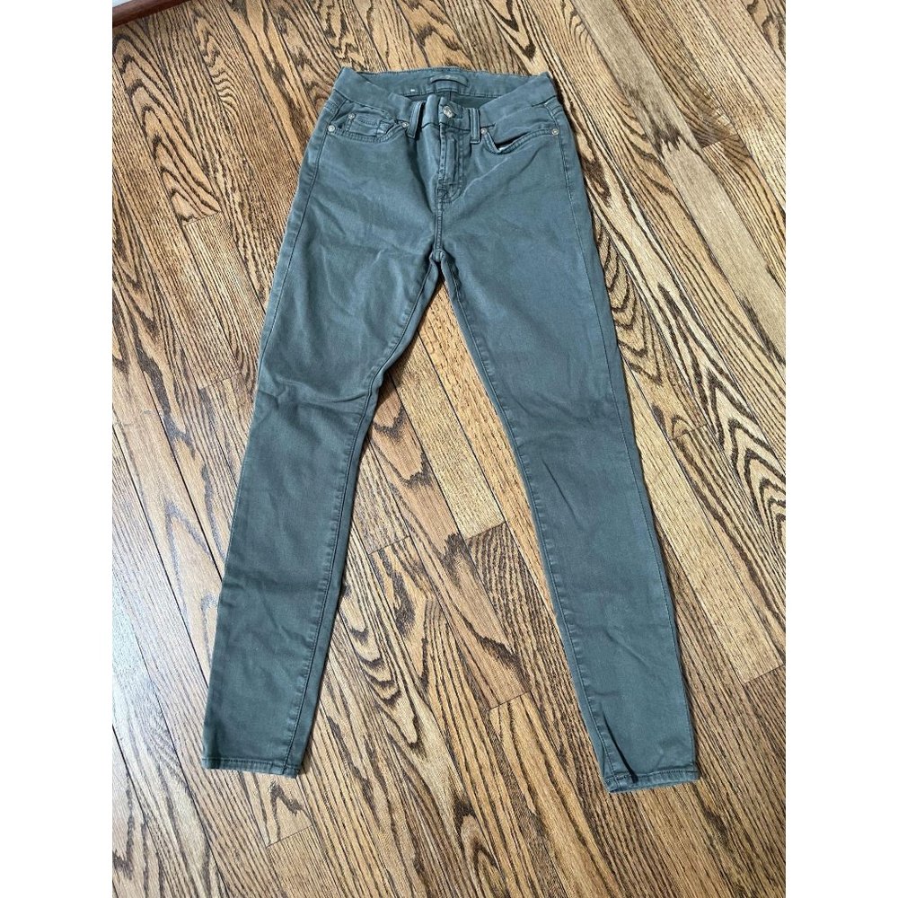 For All Mankind Green Skinny Jeans Size 25